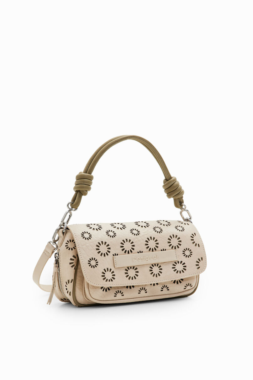 Die-cut floral crossbody bag