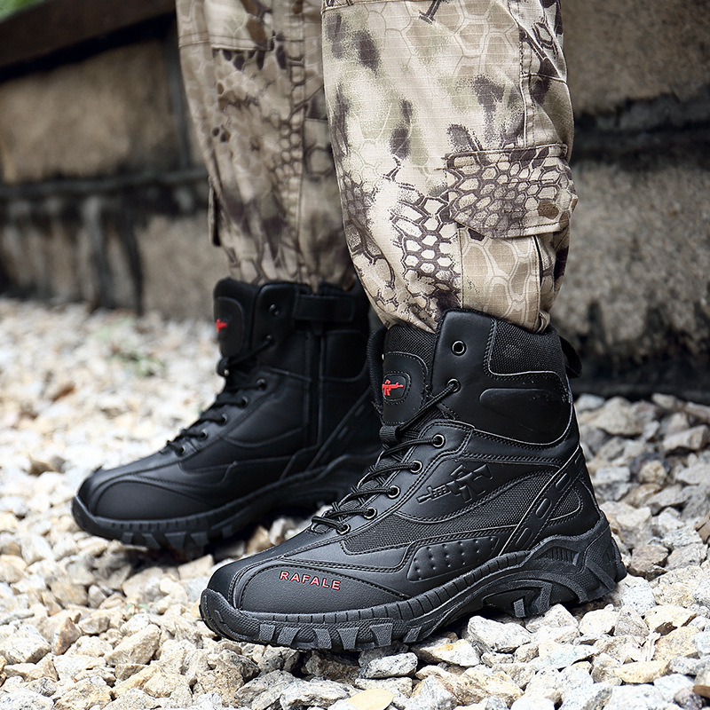 (🛒BLACK FRIDAY SPECIAL-70%OFF)Men's Winter Anti-Puncture Wide Toe Combat Boots Waterproof Non-Slip Orthopedic Support Work Boots