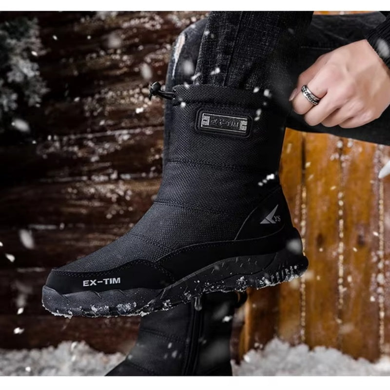 (Limited Time 70% Discount off)Men's Orthopedic Ankle Support Arch Support Snow Boots Waterproof Anti-Slip Warm&Light Hiking Boots