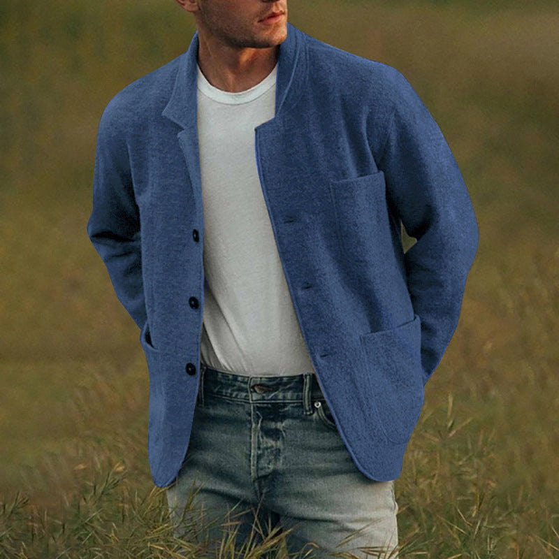 CLEARANCE SALE Men's Solid Color Fashion Jacket Coat Casual Jacket Coat