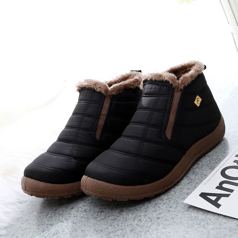 (Limited Time Discount 50% off)Men's Winter Warm Wide Head Arch Support Orthopedic Boots Lightweight Waterproof Non-slip Slip-On Boots