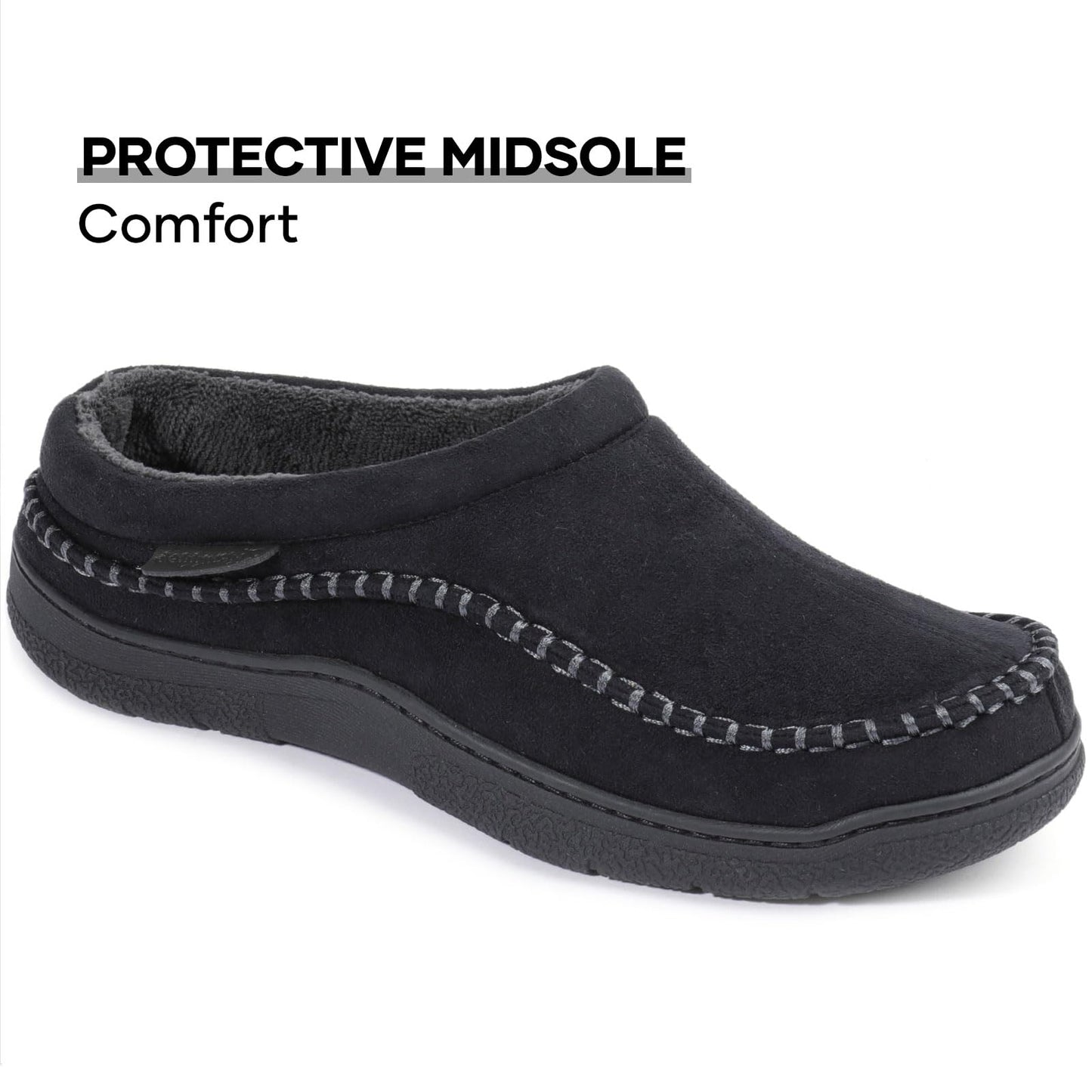 🔥🚀 Hot Sale! Limited Stock!🚀 👟Men's Daily Non-Slip Warm Plush Wide Toe Slip-On Loafers Slippers