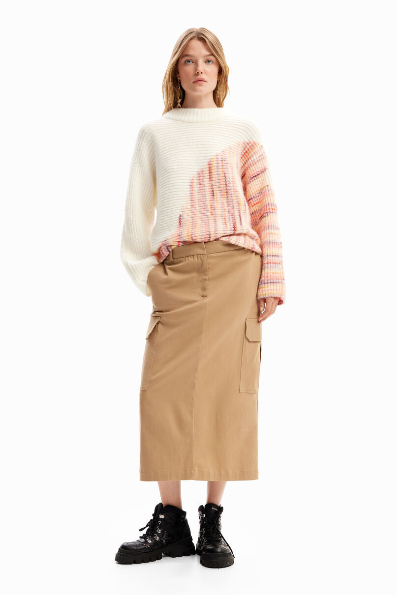 Cargo midi skirt