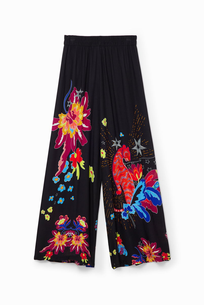 Jungle design palazzo trousers