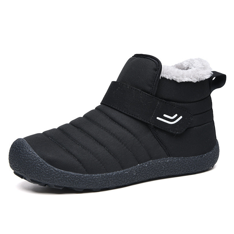 (Limited Time 49% Discount Event)  Men's Winter Warm Waterproof Non-slip Velcro Cotton Shoes Wide Toe Orthopedic Arch Support Slip-on Cotton Shoes