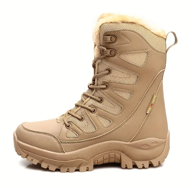 Dallader Men's Comfortable Waterproof Warm Fleece Snow Boots