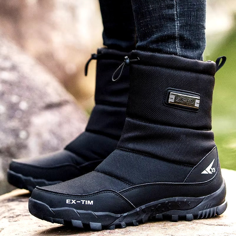 (Limited Time 70% Discount off)Men's Orthopedic Ankle Support Arch Support Snow Boots Waterproof Anti-Slip Warm&Light Hiking Boots