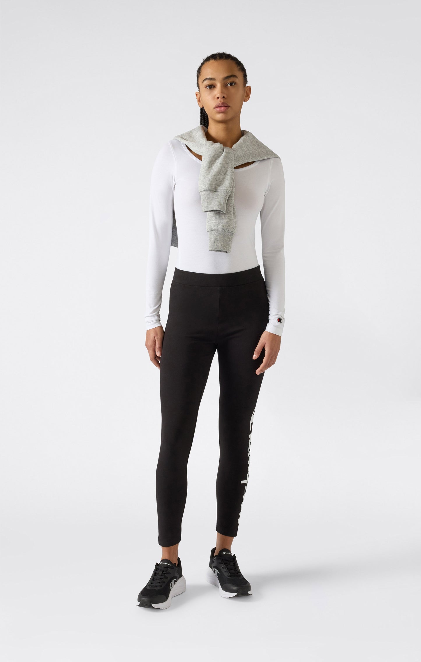 Women's Crop Leggings Script Logo