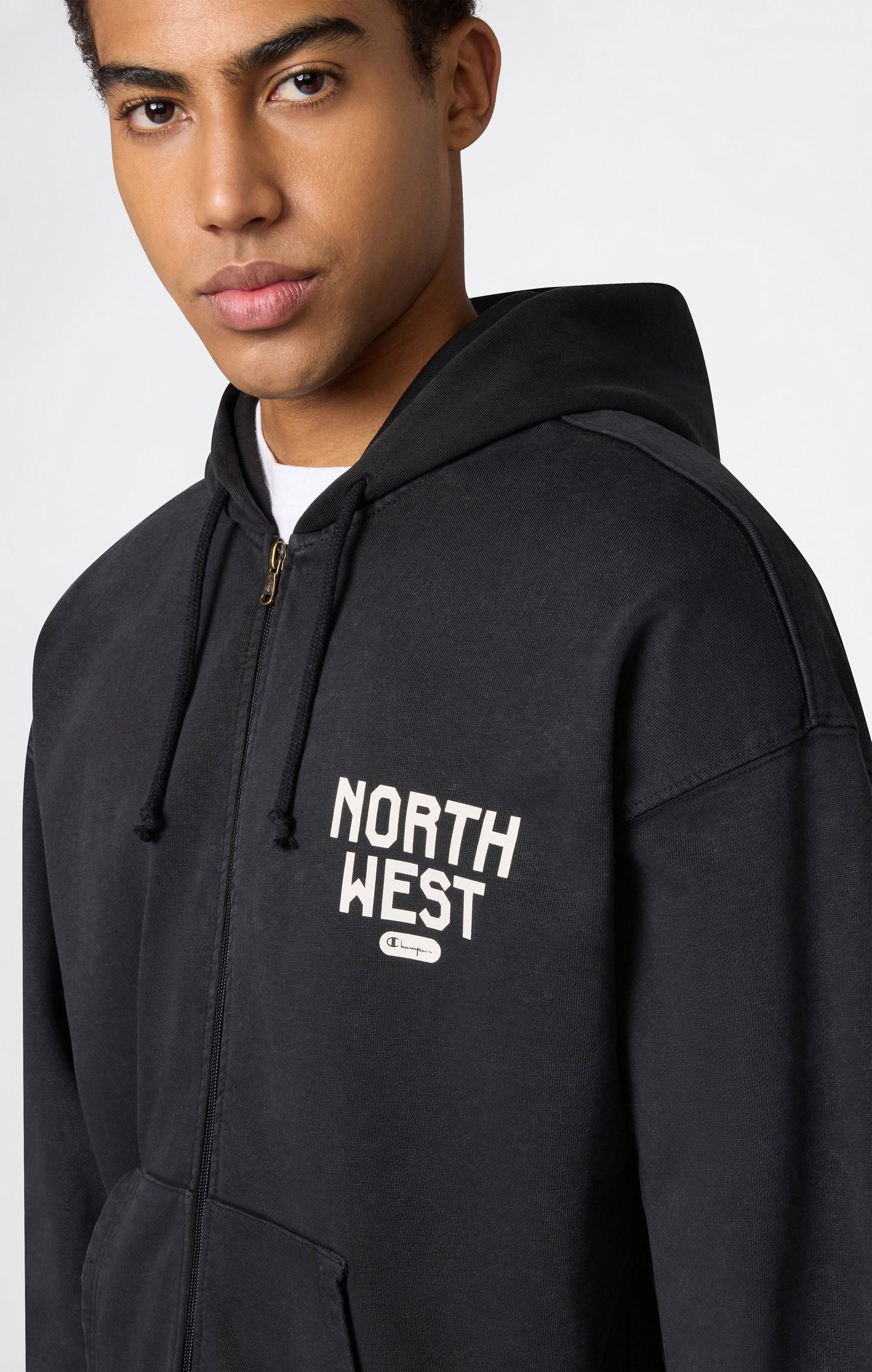 Men's East West Full Zip Hooded Sweatshirt