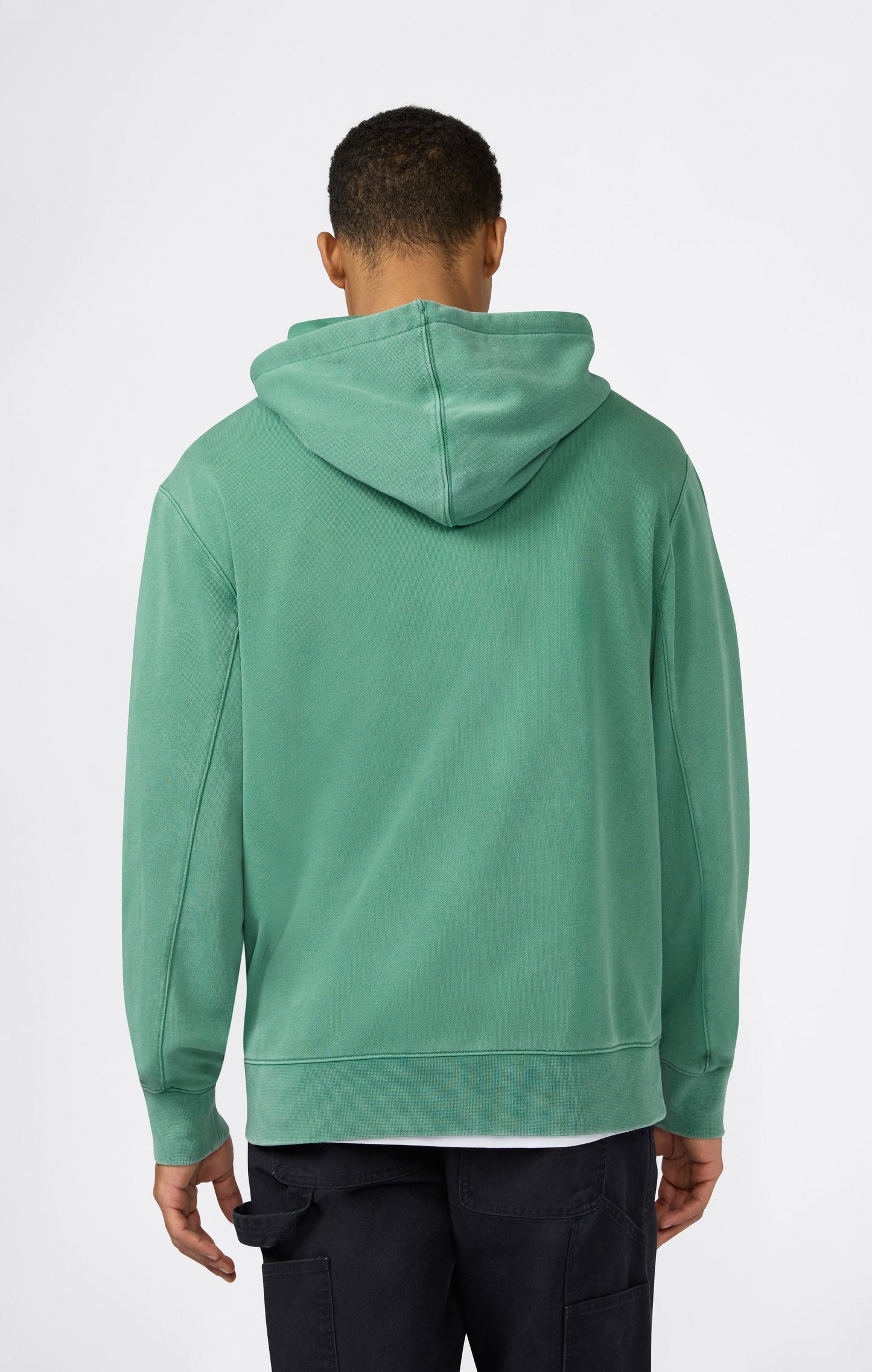 Men's Hooded Sweatshirt with Embroidered Logo and Washed Effect Icons