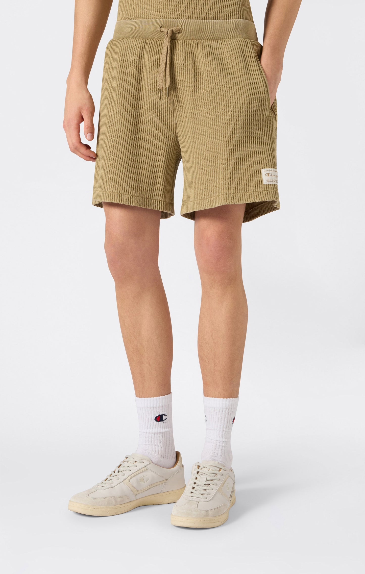 Men's Washed Waffle Bermuda Shorts