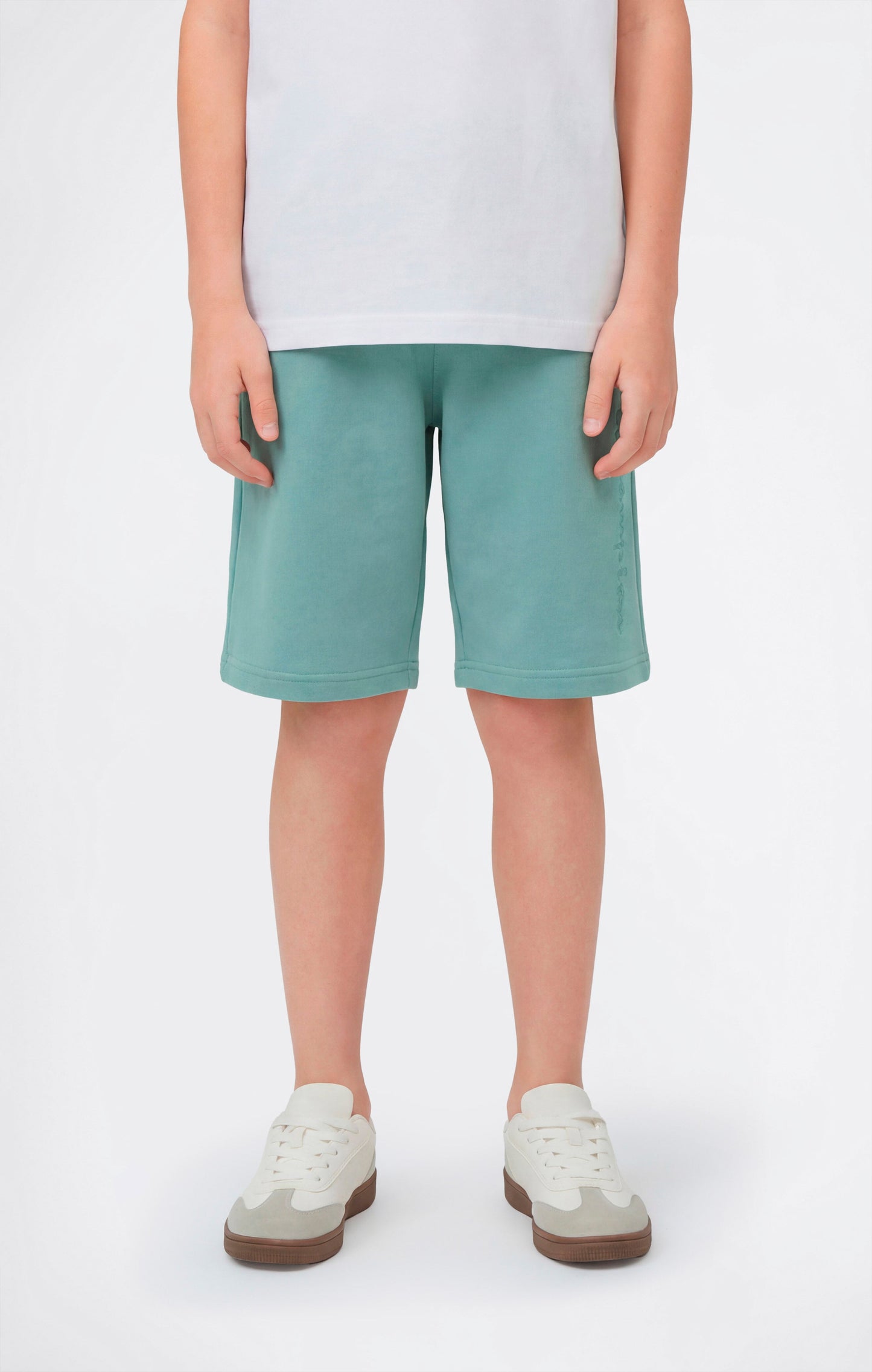 Boys' Bermuda Shorts with Embroidered Maxi Logo Icons