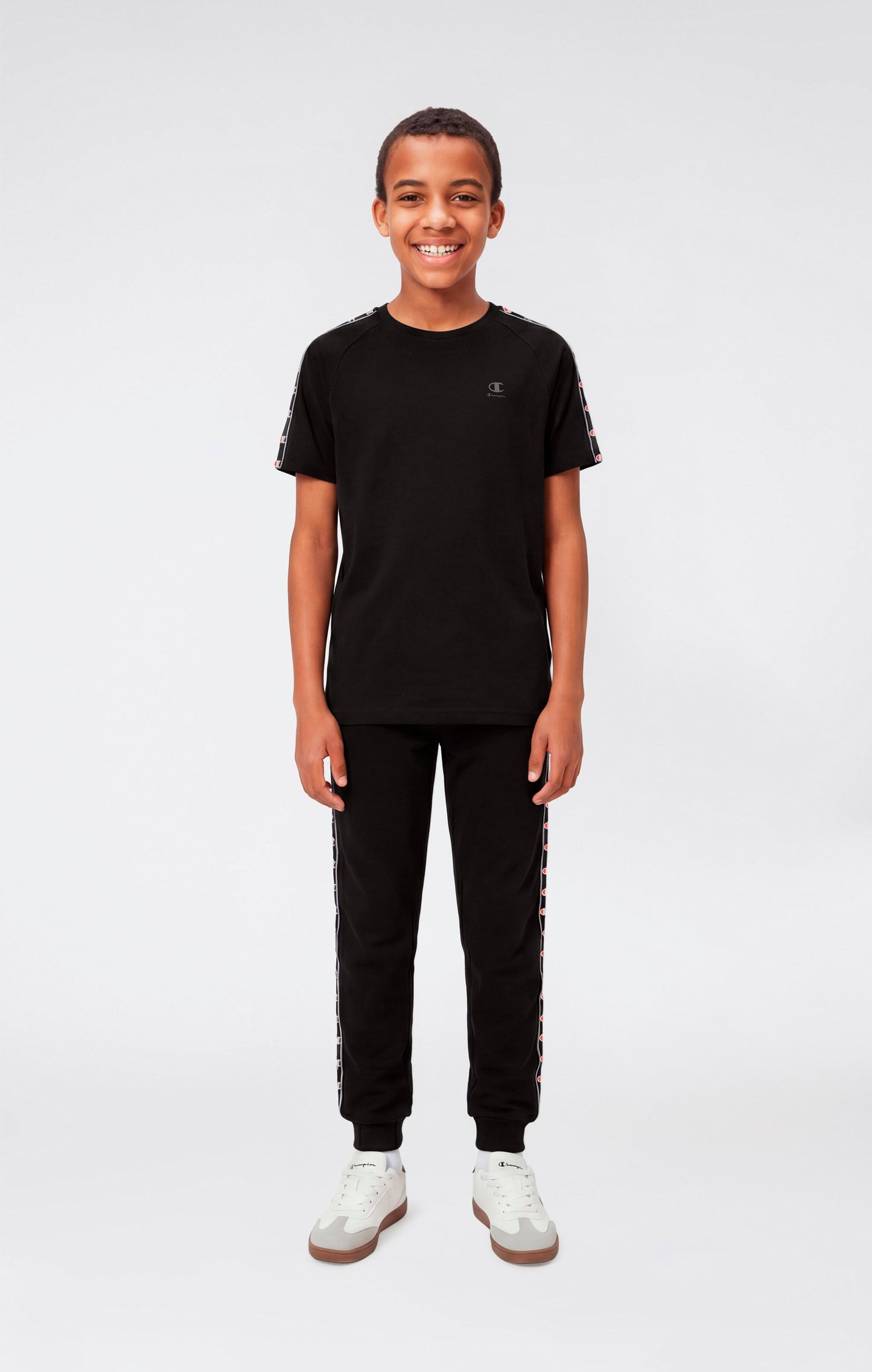 Boys' Crewneck T-Shirt with Tape Logo