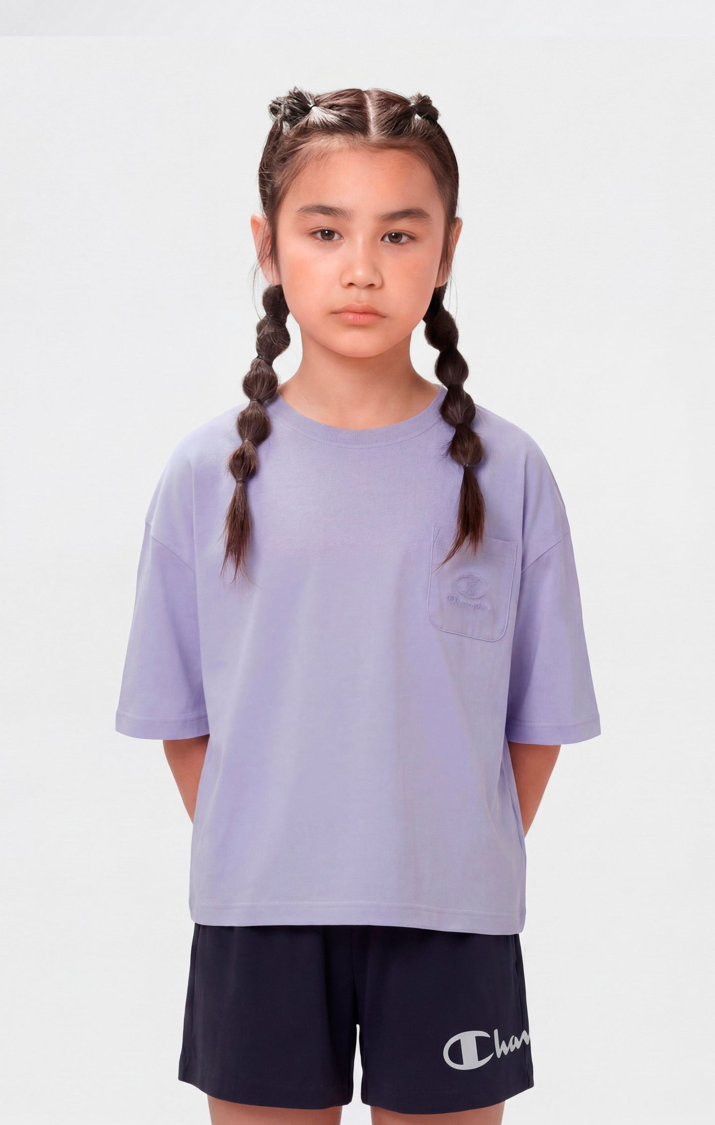 Girls' Washed Effect Crop T-Shirt Icons