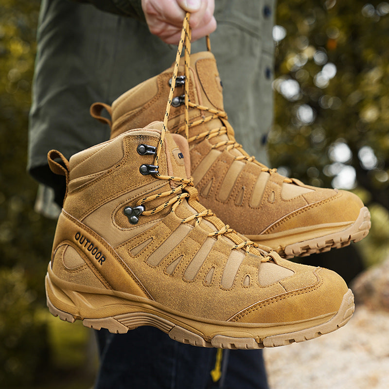 (⏰ Clearance Event 49% OFF) Men's High Top Wide Toe Arch Support Orthopedic Tactical Boots Comfortable Non-slip Durable Hiking Boots