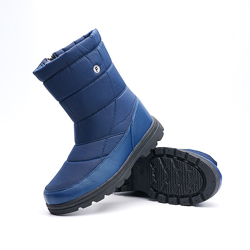 (Limited Time 70% Discount Event) Men's 2024 Winter New Style WarmWaterproof Non-Slip Puncture-Resistant One-Step Snow Boots Orthopedic Ankle Support Wide Toe Arch Support Hiking Boots